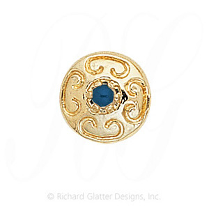 GS338 S - 14 Karat Gold Sapphire Slide 